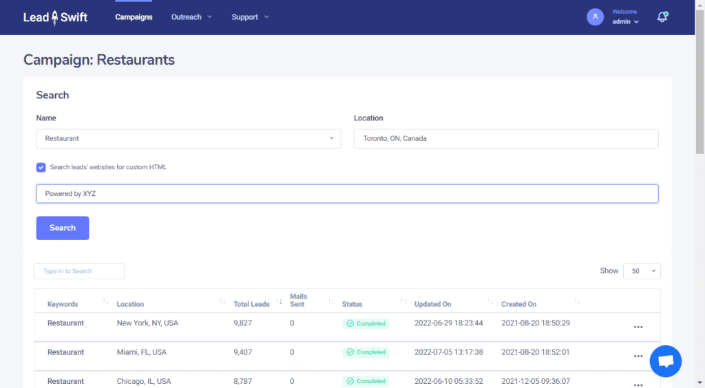 leadswift page
