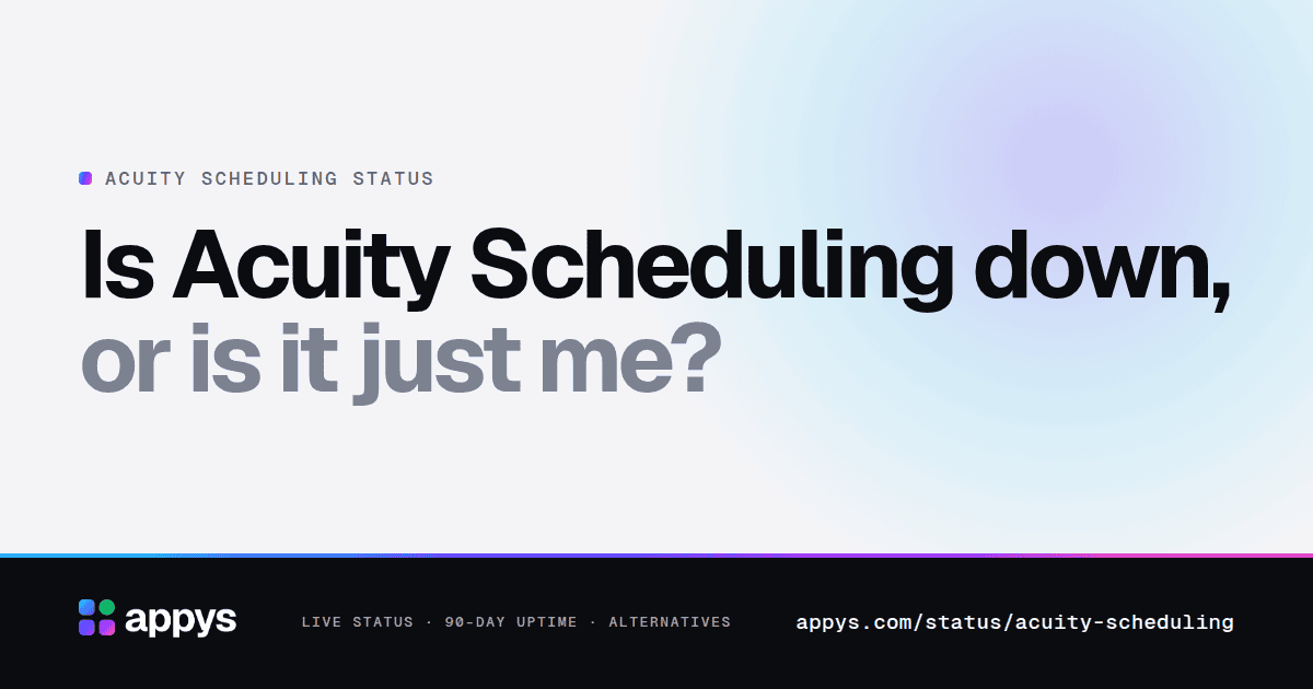 Is Acuity Scheduling down, or is it just me?