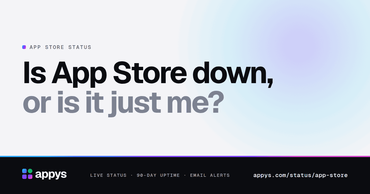 Is App Store down, or is it just me?