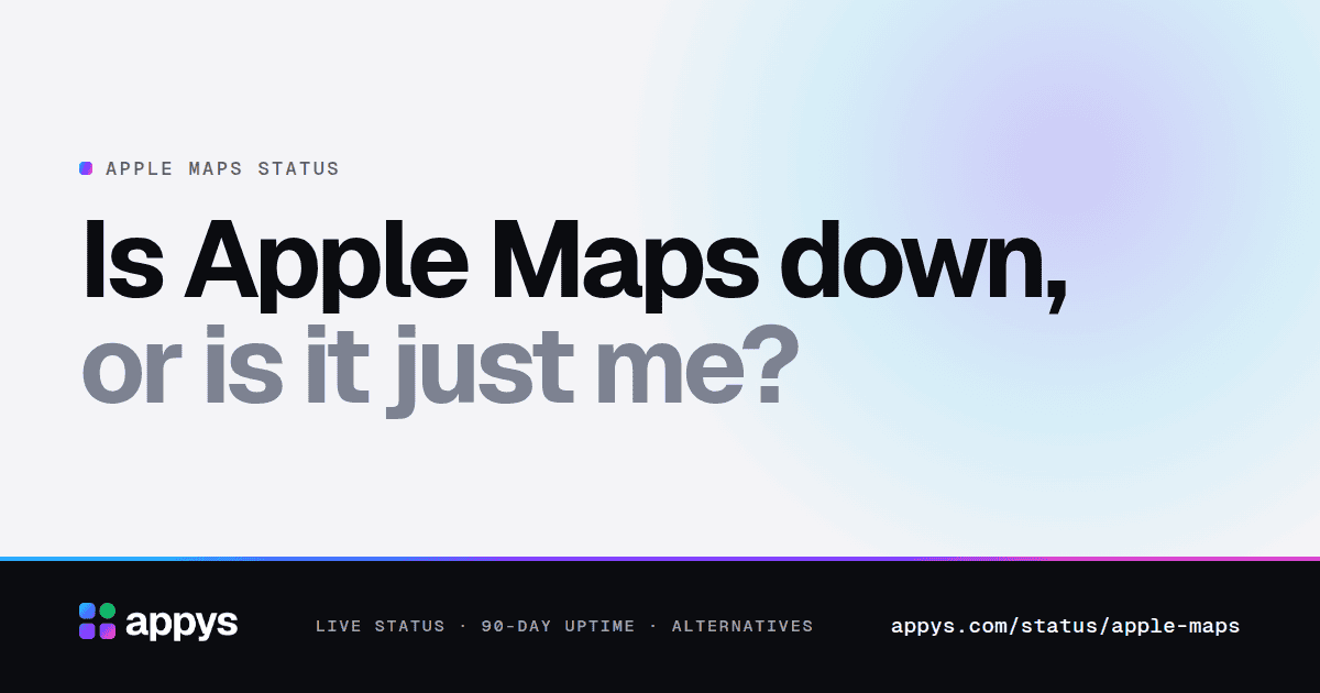 Is Apple Maps down, or is it just me?