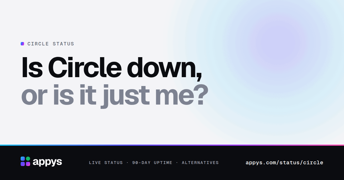 Is Circle down, or is it just me?