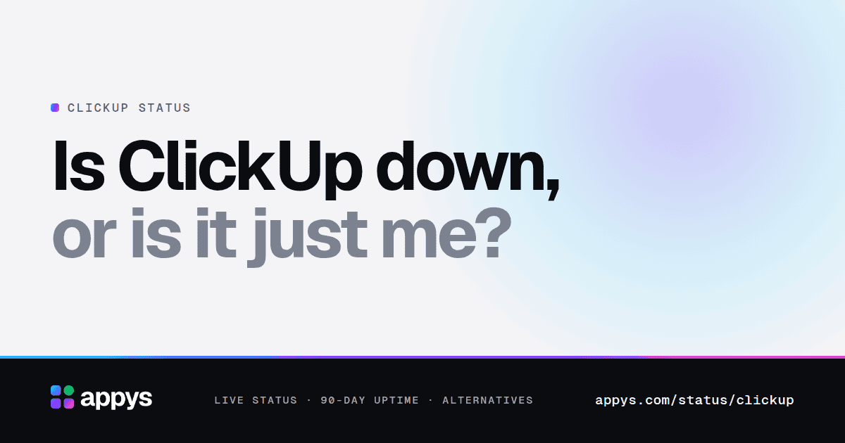 Is ClickUp down, or is it just me?