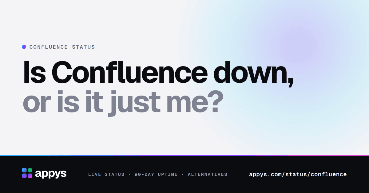 Is Confluence down, or is it just me?