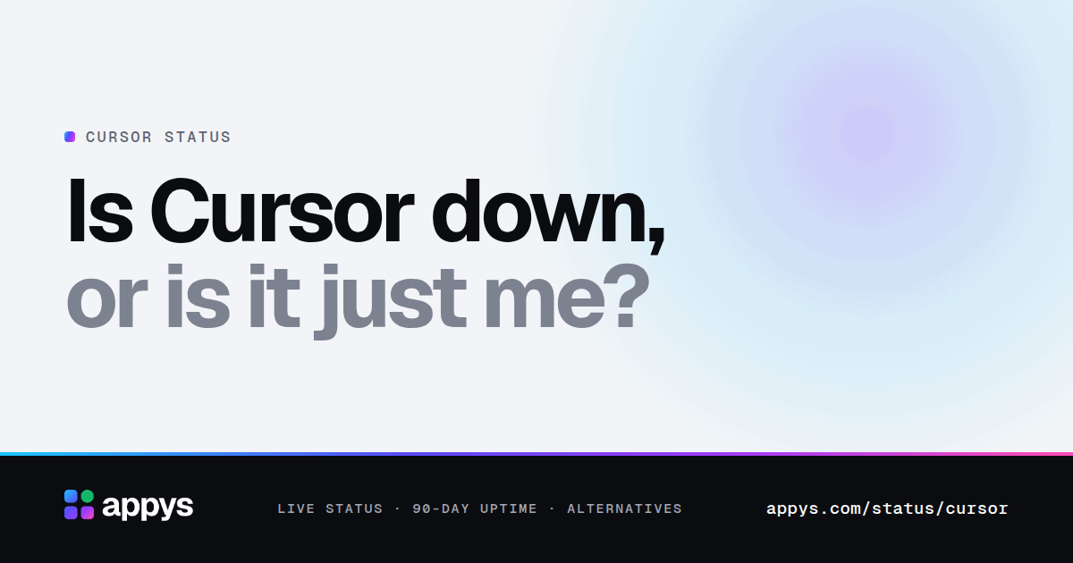 Is Cursor down, or is it just me?