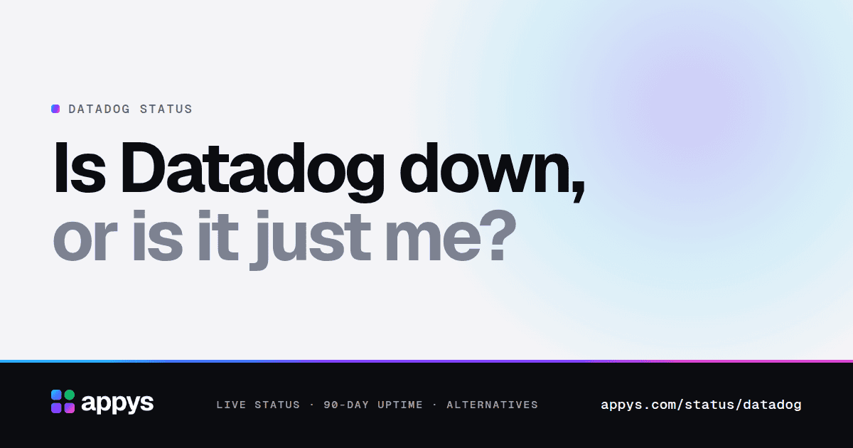 Is Datadog down, or is it just me?