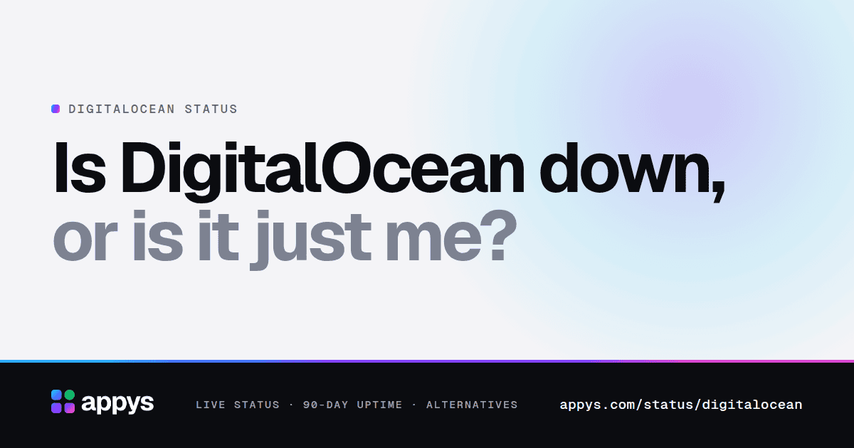 Is DigitalOcean down, or is it just me?