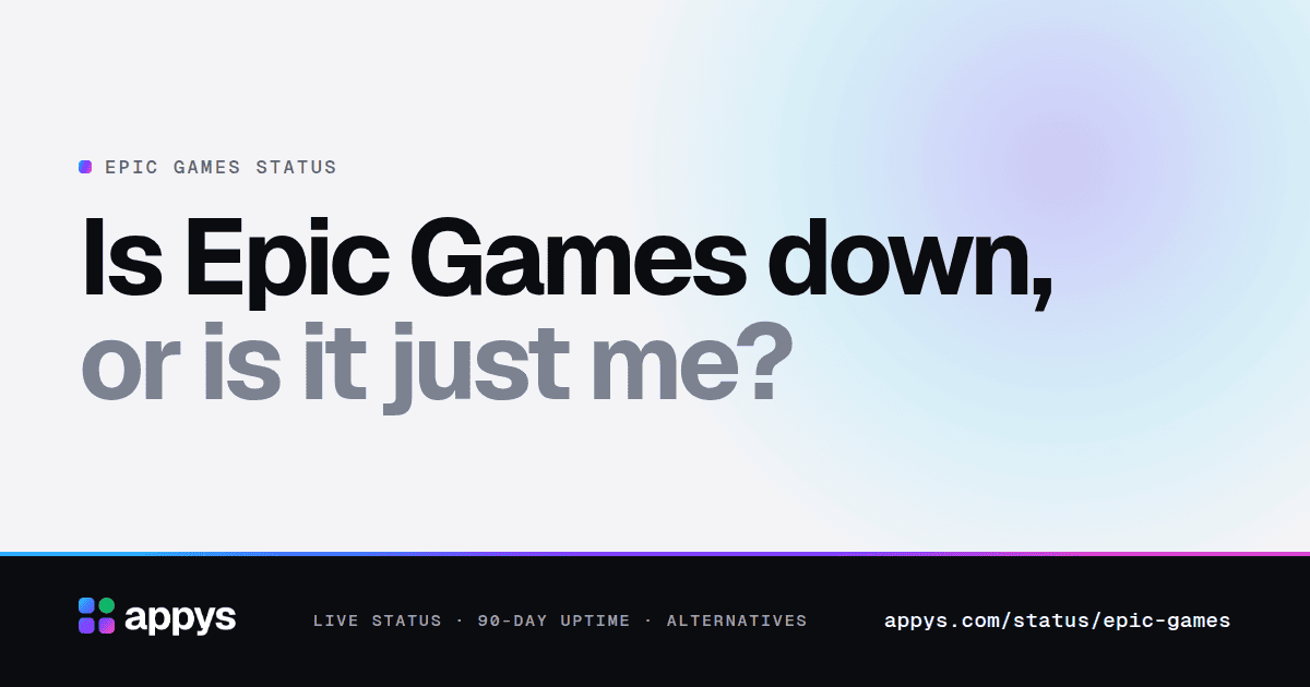 Is Epic Games down, or is it just me?