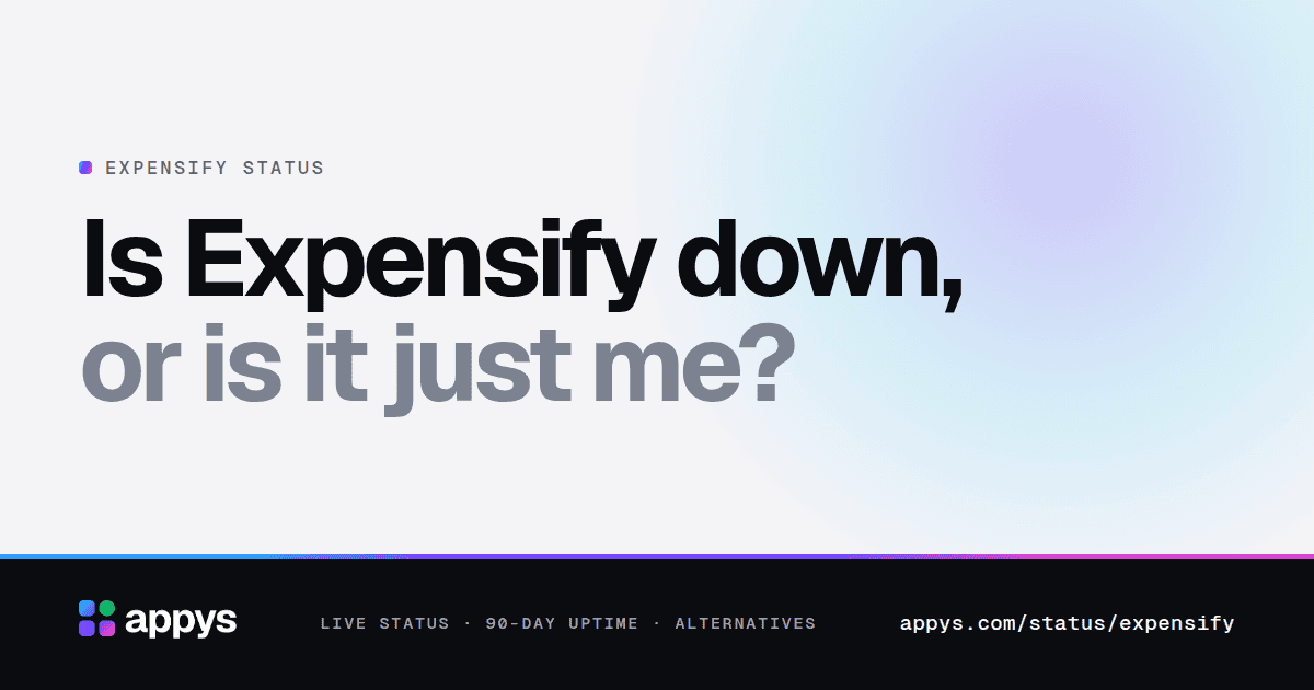 Is Expensify down, or is it just me?