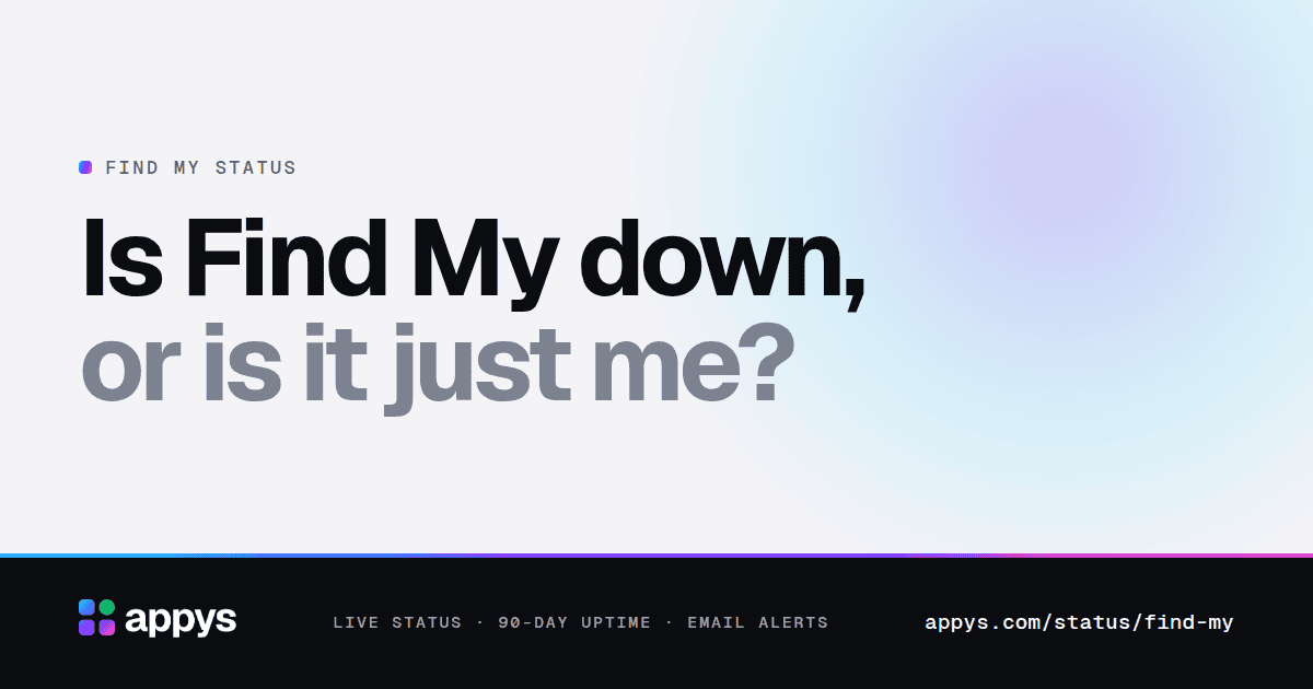 Is Find My down, or is it just me?