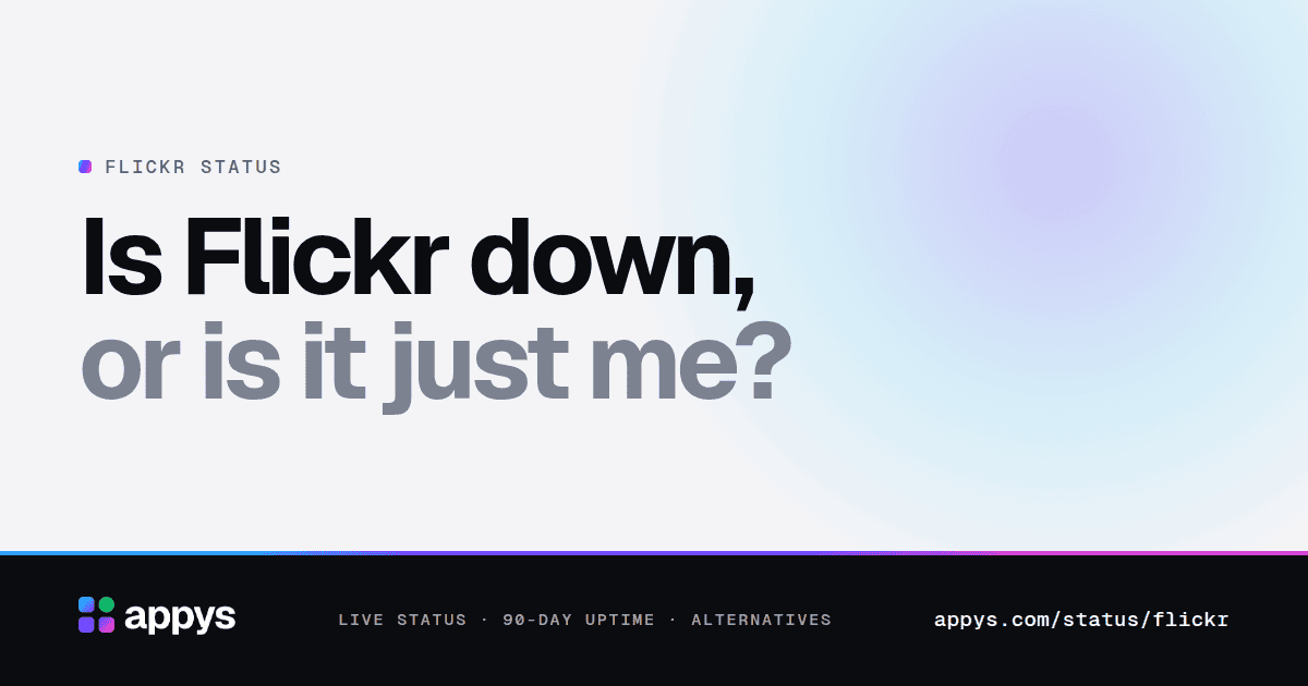 Is Flickr down, or is it just me?