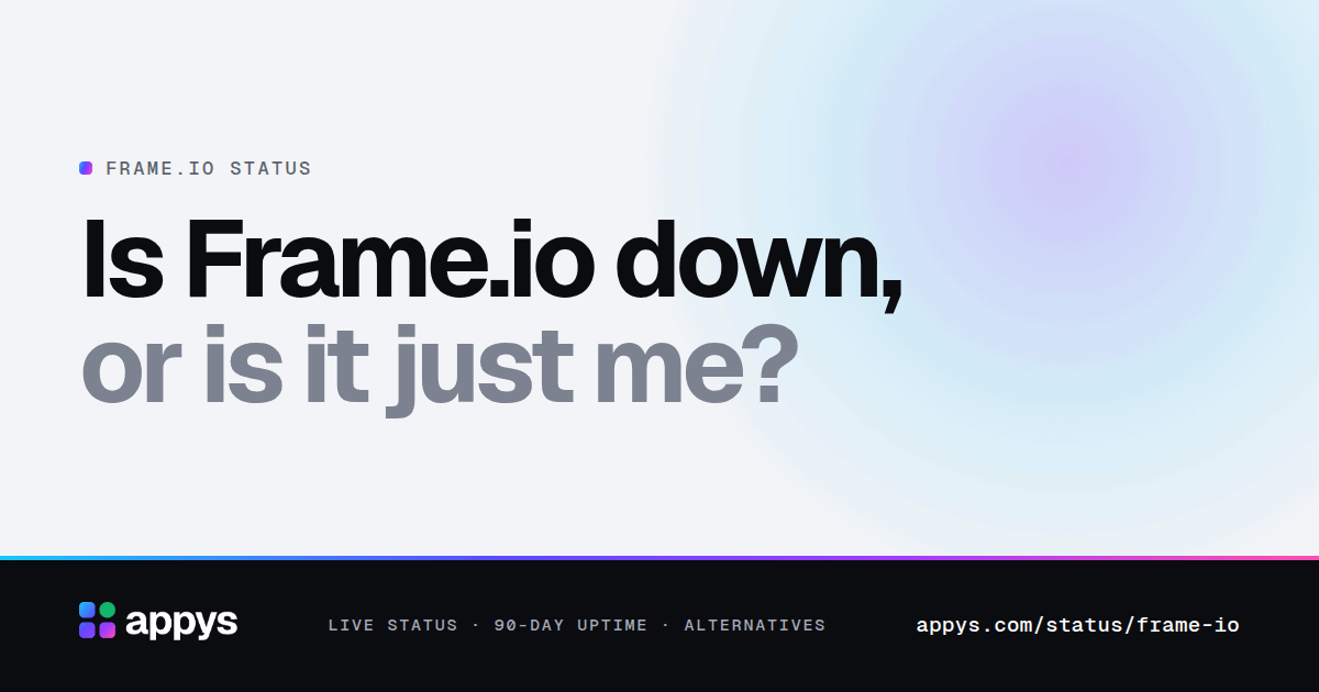 Is Frame.io down, or is it just me?