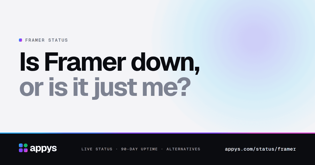 Is Framer down, or is it just me?