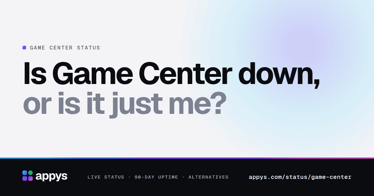Is Game Center down, or is it just me?