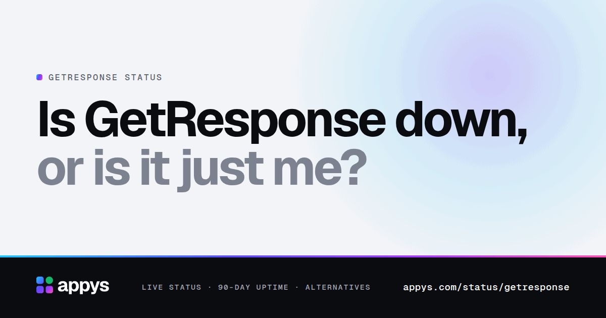 Is GetResponse down, or is it just me?