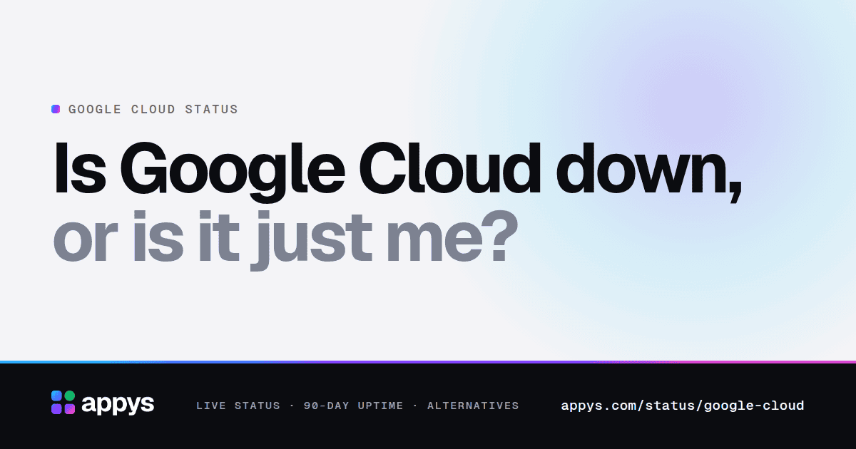 Is Google Cloud down, or is it just me?