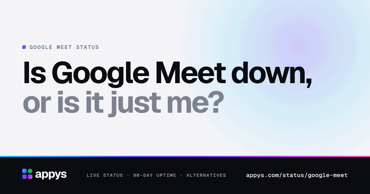 Is Google Meet down, or is it just me?