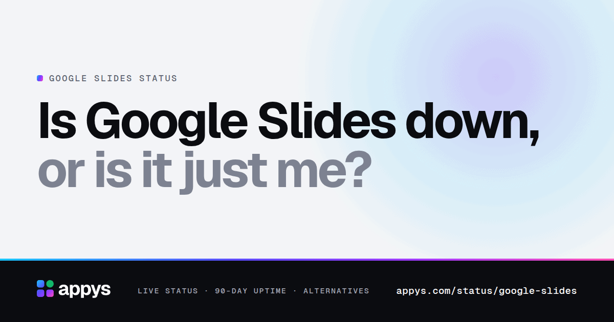 Is Google Slides down, or is it just me?
