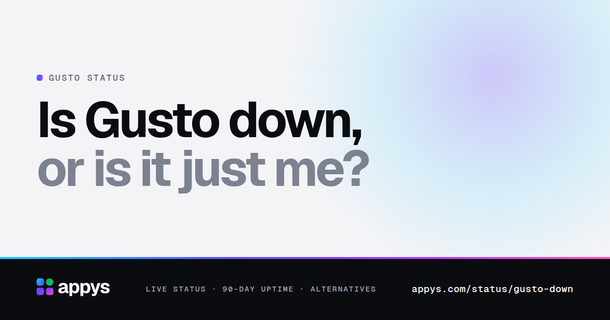 Is Gusto down, or is it just me?