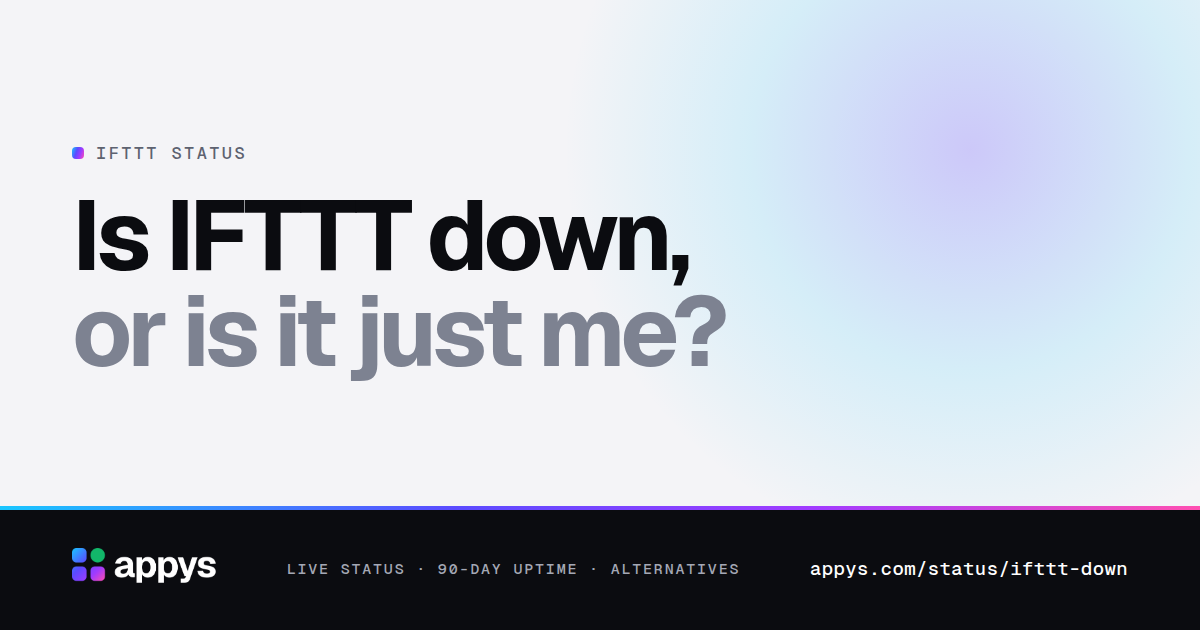 Is IFTTT down, or is it just me?