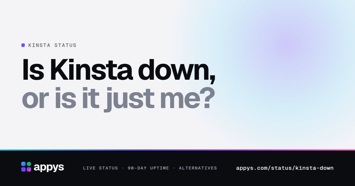 Is Kinsta down, or is it just me?