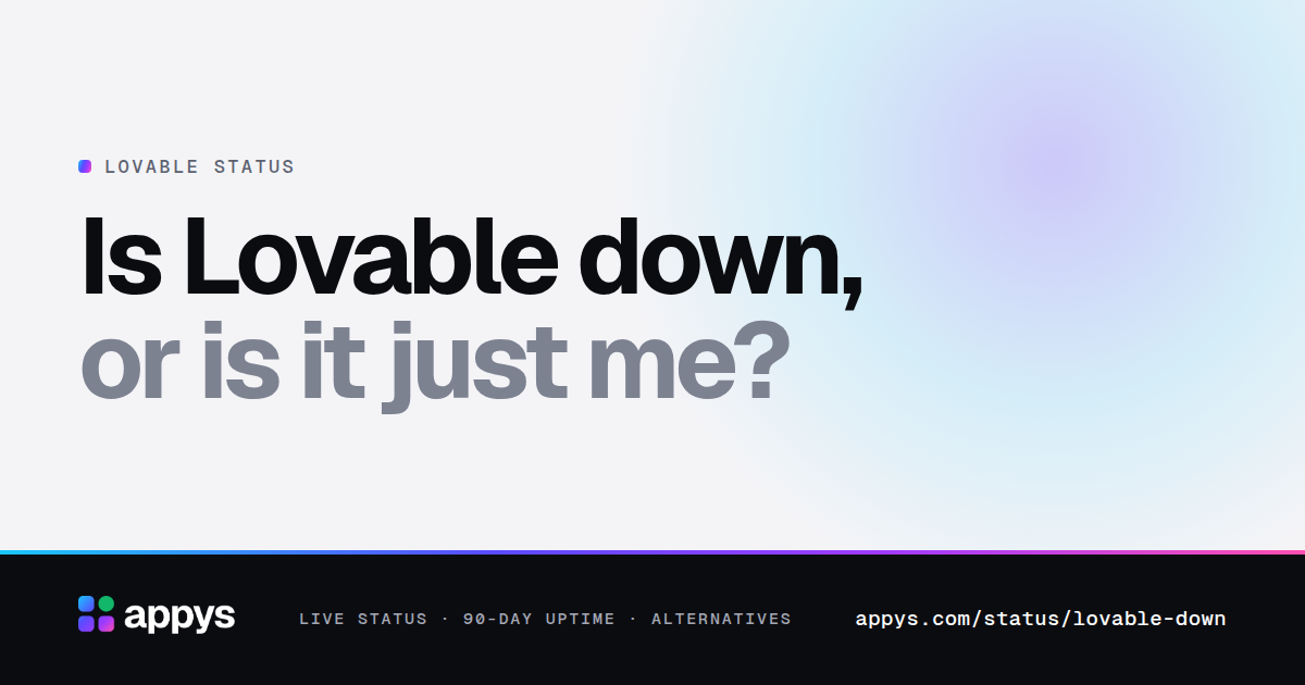 Is Lovable down, or is it just me?