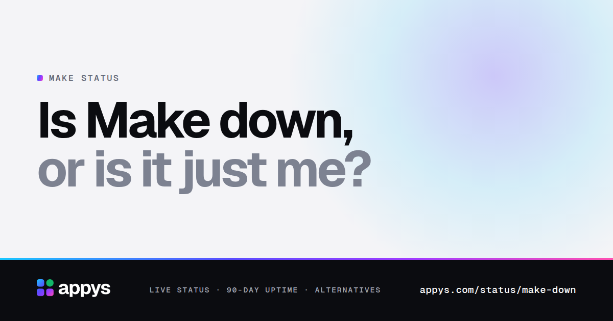 Is Make down, or is it just me?