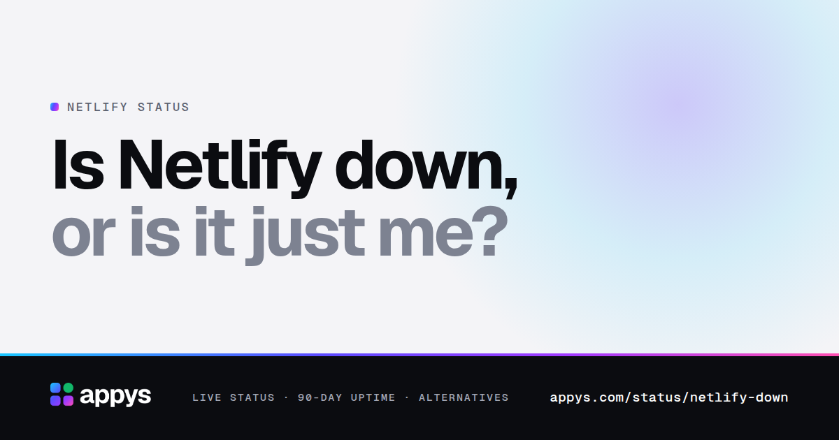 Is Netlify down, or is it just me?