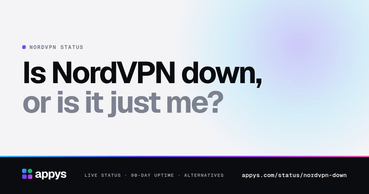 Is NordVPN down, or is it just me?