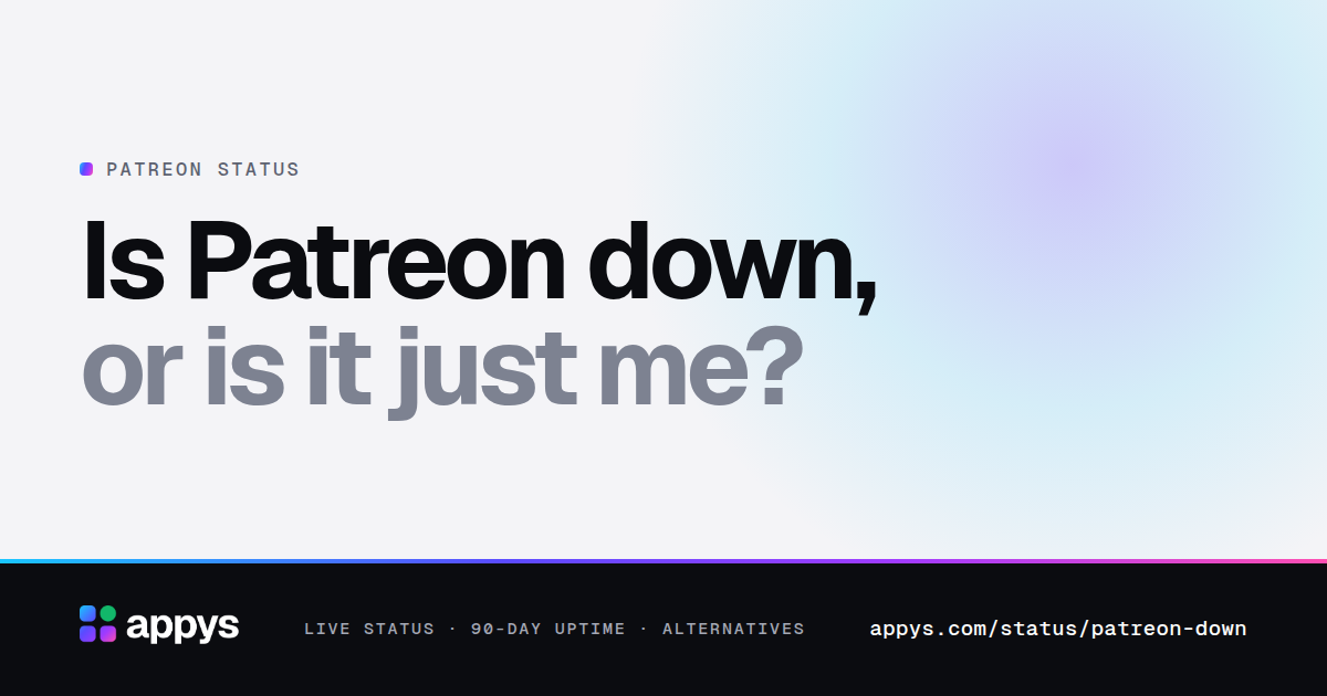 Is Patreon down, or is it just me?