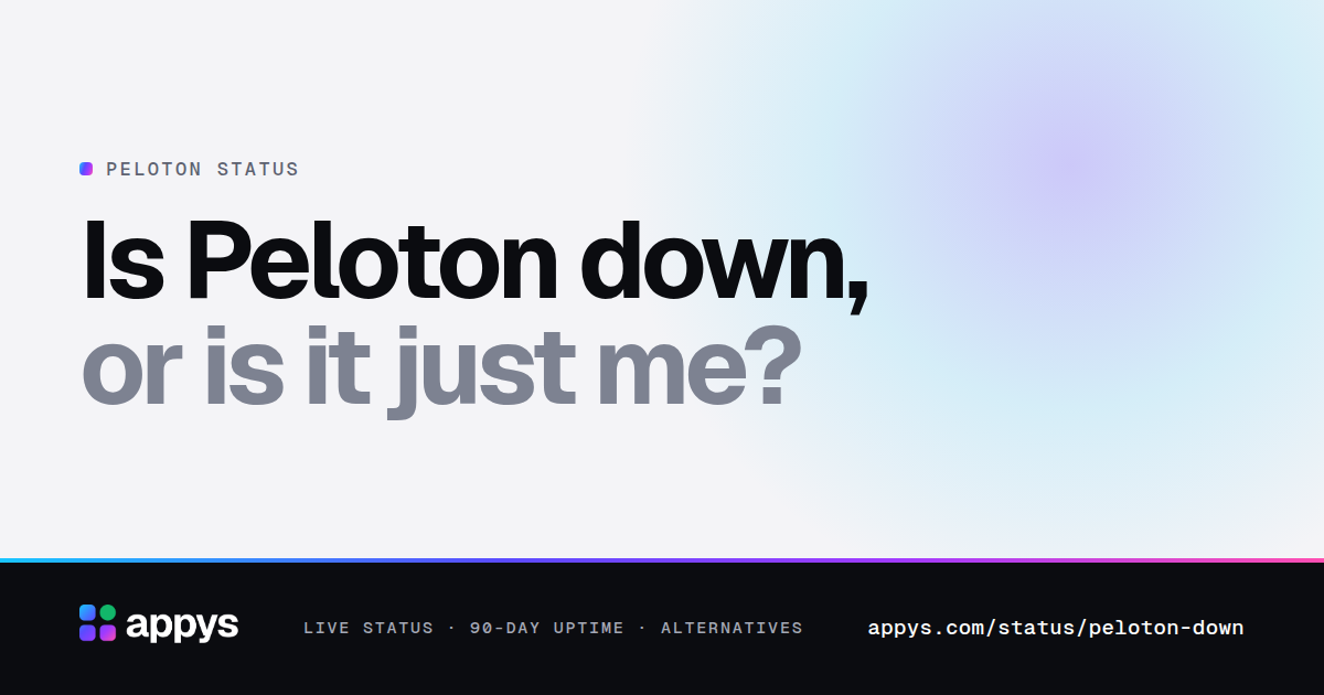 Is Peloton down, or is it just me?