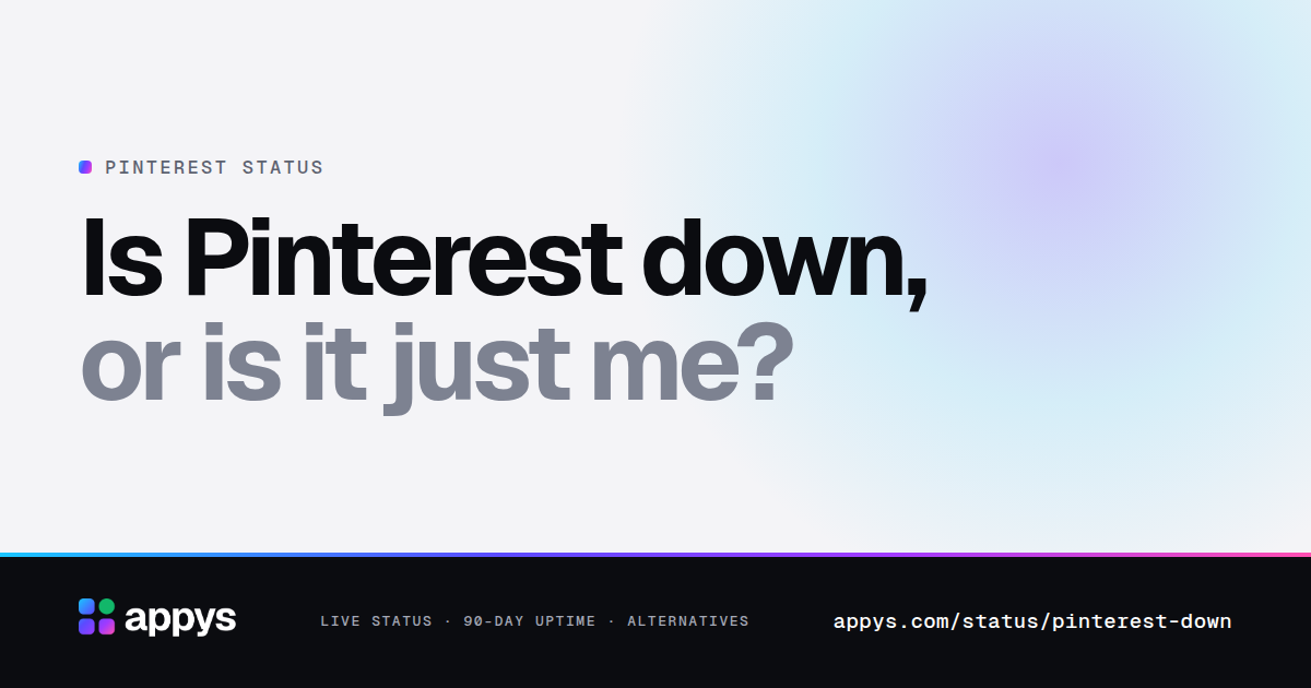 Is Pinterest down, or is it just me?