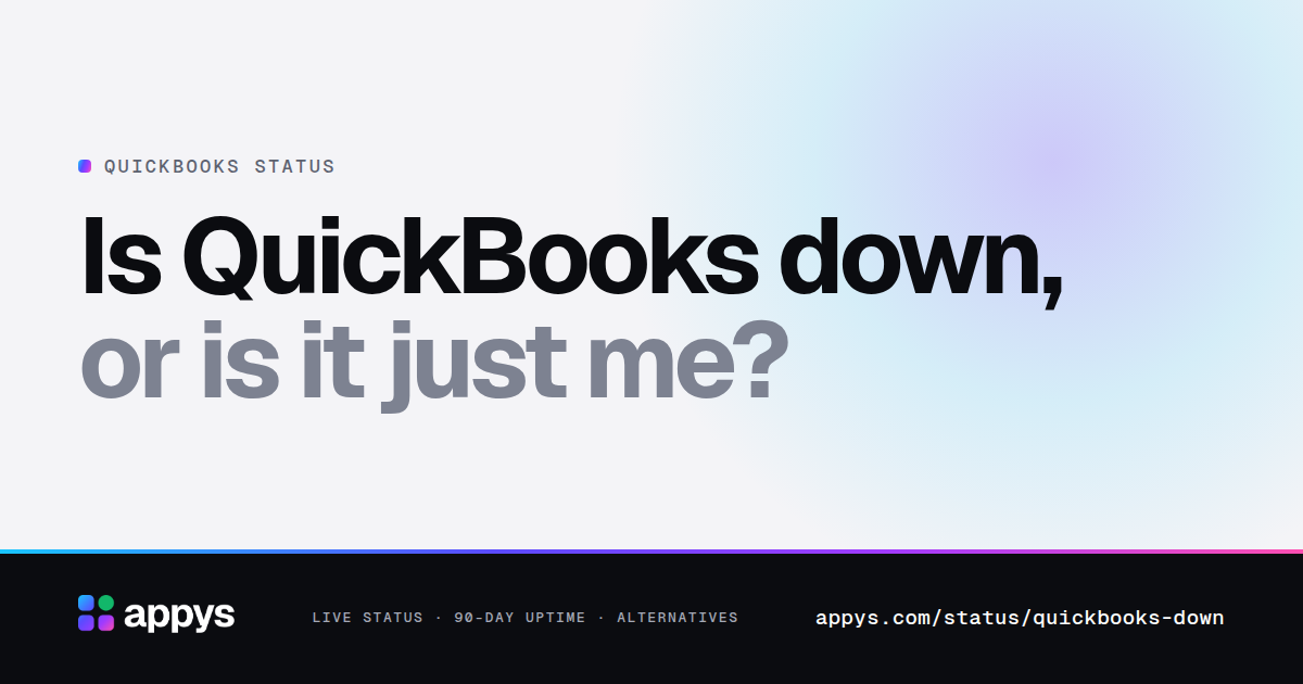 Is QuickBooks down, or is it just me?