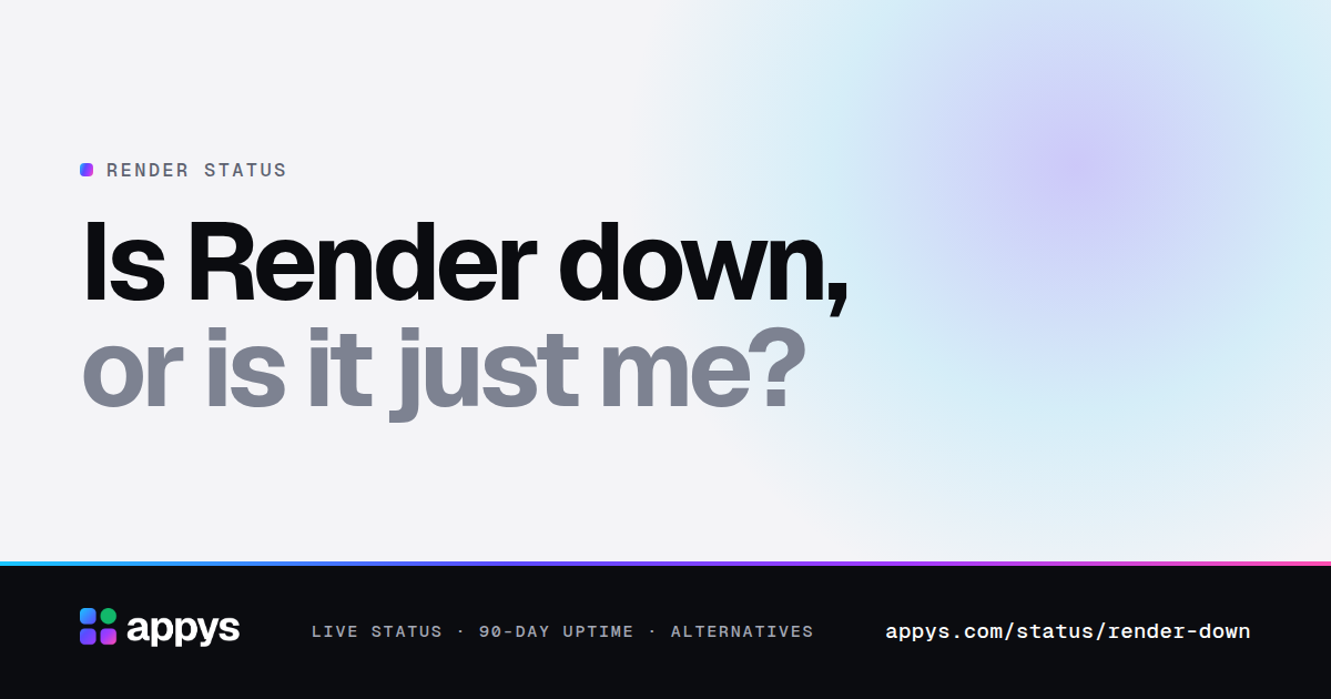 Is Render down, or is it just me?