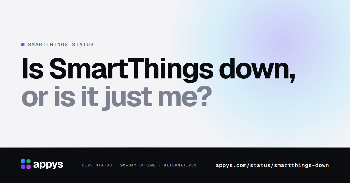 Is SmartThings down, or is it just me?