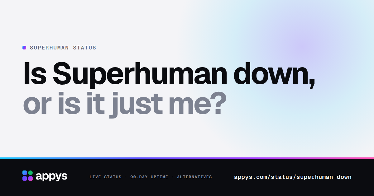 Is Superhuman down, or is it just me?