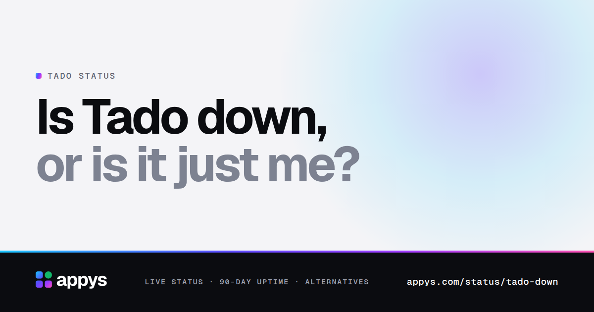 Is Tado down, or is it just me?
