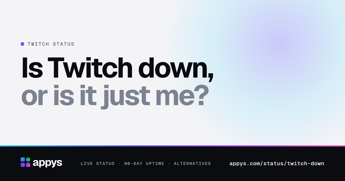 Is Twitch down, or is it just me?