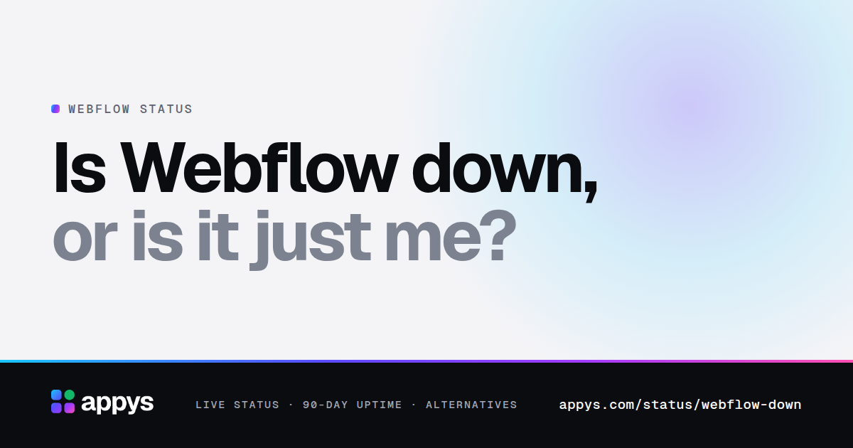 Is Webflow down, or is it just me?