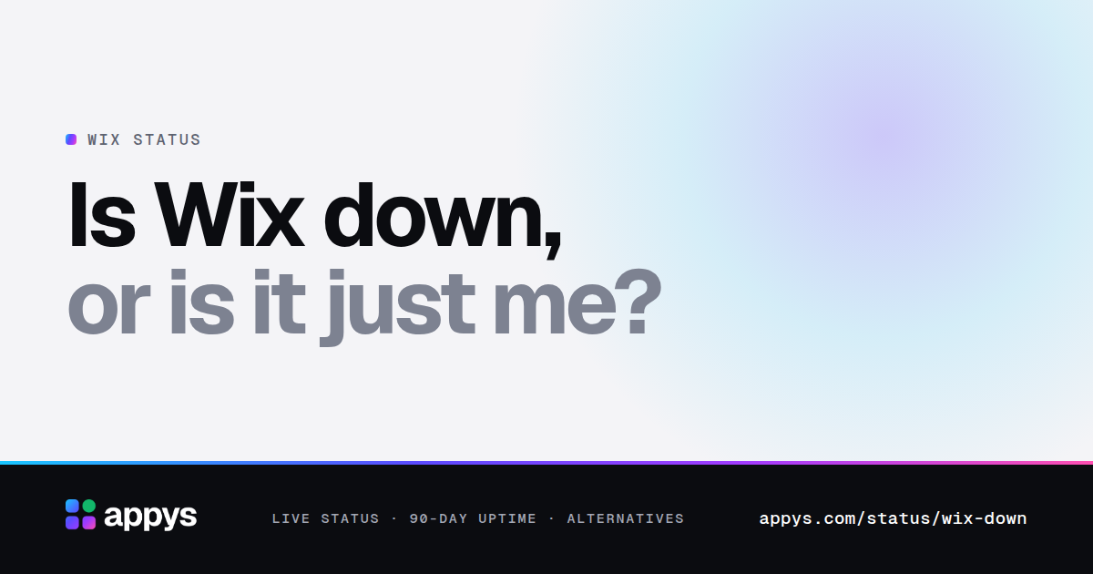 Is Wix down, or is it just me?