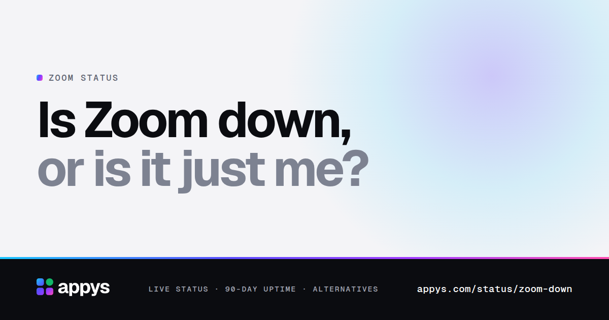 Is Zoom down, or is it just me?